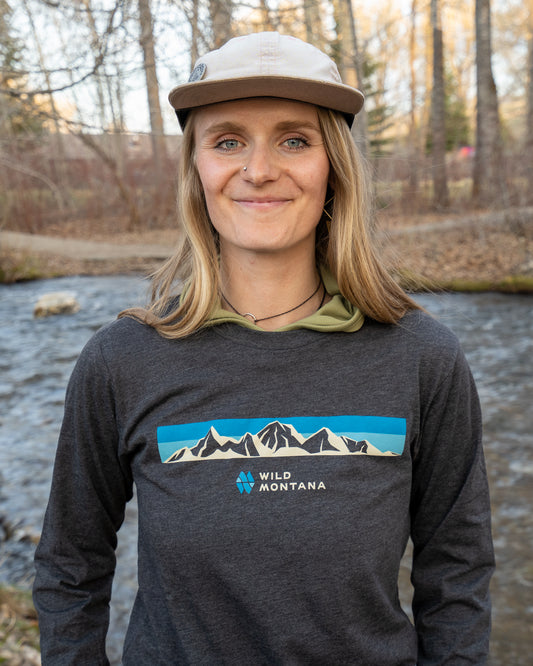 Long Sleeve Mountain Scene Shirt